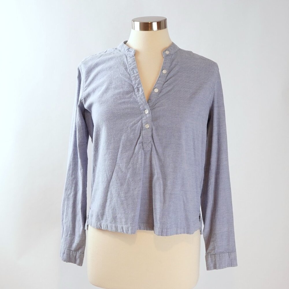 Abercrombie Chambray Blue Long Sleeve Blouse - Medium